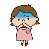 吐き気がある子供（女の子）