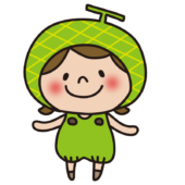 メロンのかぶり物をしている子供（女の子1）