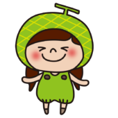 メロンのかぶり物をしている子供（女の子2）