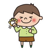 鈴を鳴らす子供（男の子）