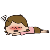 熱中症で倒れる子供（女の子）