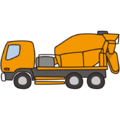 黄色のミキサー車