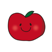 笑顔のリンゴ