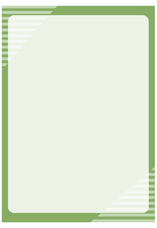 角が三角のボーダーのシンプルな枠（緑）