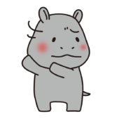 嫌がっているカバ