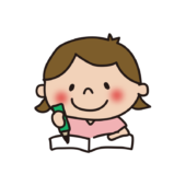 勉強している子供（女の子）