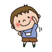 夏休みのラジオ体操をする子供（男の子1）