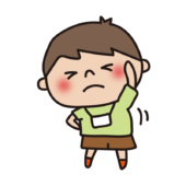 夏休みのラジオ体操をする子供（男の子2）