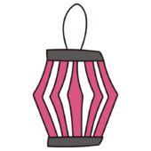 七夕飾り赤い提灯