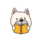 本を読む犬
