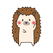 手をあげているハリネズミ