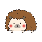 まるまっているハリネズミ1