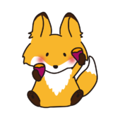 さつまいもを食べるキツネ