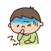 嘔吐下痢に苦しむ子供（男の子）