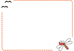 赤とんぼの秋の枠（横）