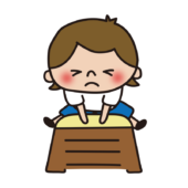 跳び箱をとぶ子供（女の子1）