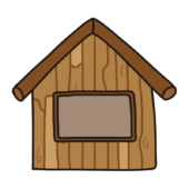 3匹のこぶたの木の家