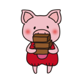 レンガを運ぶこぶた