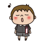 卒業式で泣きながら歌う子供（男の子）