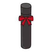 賞状筒に入っている卒業証書