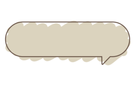 背景がらくがきで塗られている丸い吹き出し