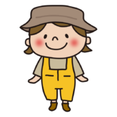 キャンプの格好をしている子供（女の子1）