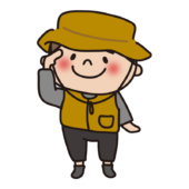 キャンプの格好をしている子供（男の子2）