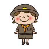 探検隊の格好をした子供（女の子1）