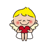 ハートを抱いている天使