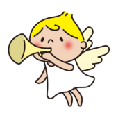 ラッパを吹いている天使