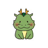 挨拶しているかわいい龍