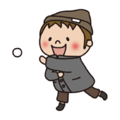 雪合戦をする子供（男の子1）