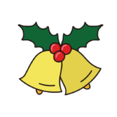 クリスマスのベルの飾り