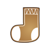 靴下の形をしたアイシングクッキー1