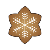 雪の結晶の形をしたアイシングクッキー1