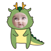 【顔はめ】かわいい龍の全身の顔はめ