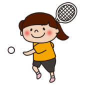 テニスをしている子供（女の子1）