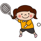 テニスをしている子供（女の子2）