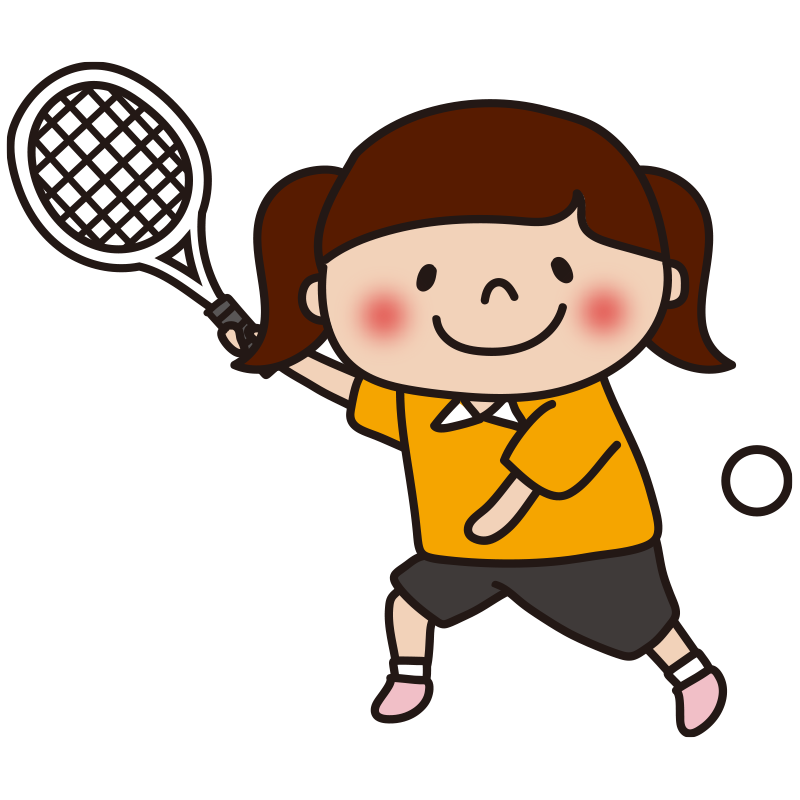 テニスをしている子供（女の子2）