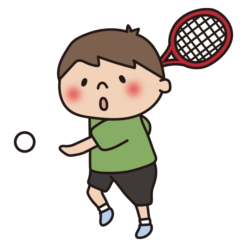 テニスをしている子供（男の子1）