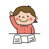 授業中に手をあげる子供（女の子1）