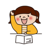 授業中に手をあげる子供（女の子2）