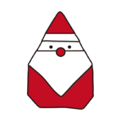 折り紙で作ったサンタクロース