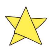 折り紙で作った星2