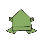 折り紙で作った蛙1