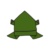 折り紙で作った蛙2