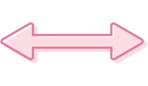 版ずれの左右の矢印（ピンク）