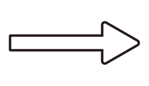 淵のある矢印（黒）