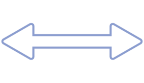 淵のある左右の矢印（青）