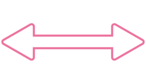 淵のある左右の矢印（ピンク）